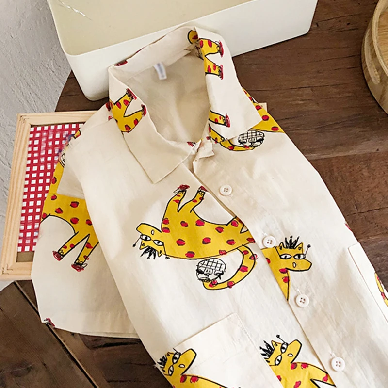 Criscky Children Pajamas Set Kids Baby Girl Boys Animal Printing Clothing Costume Long Sleeve Children Sleepwear Kids Clothing