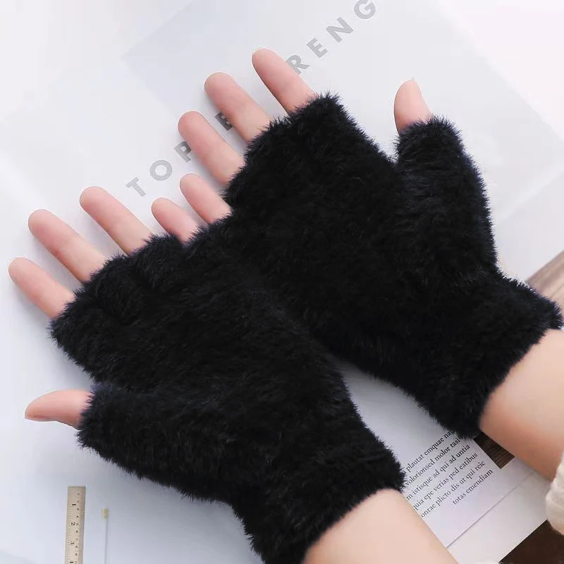 

Gloves Half Fingers Mittens Winter Warm Touchscreen Gloves Arm Warmers Men Knitting Mitten Women Glove Men Guantes
