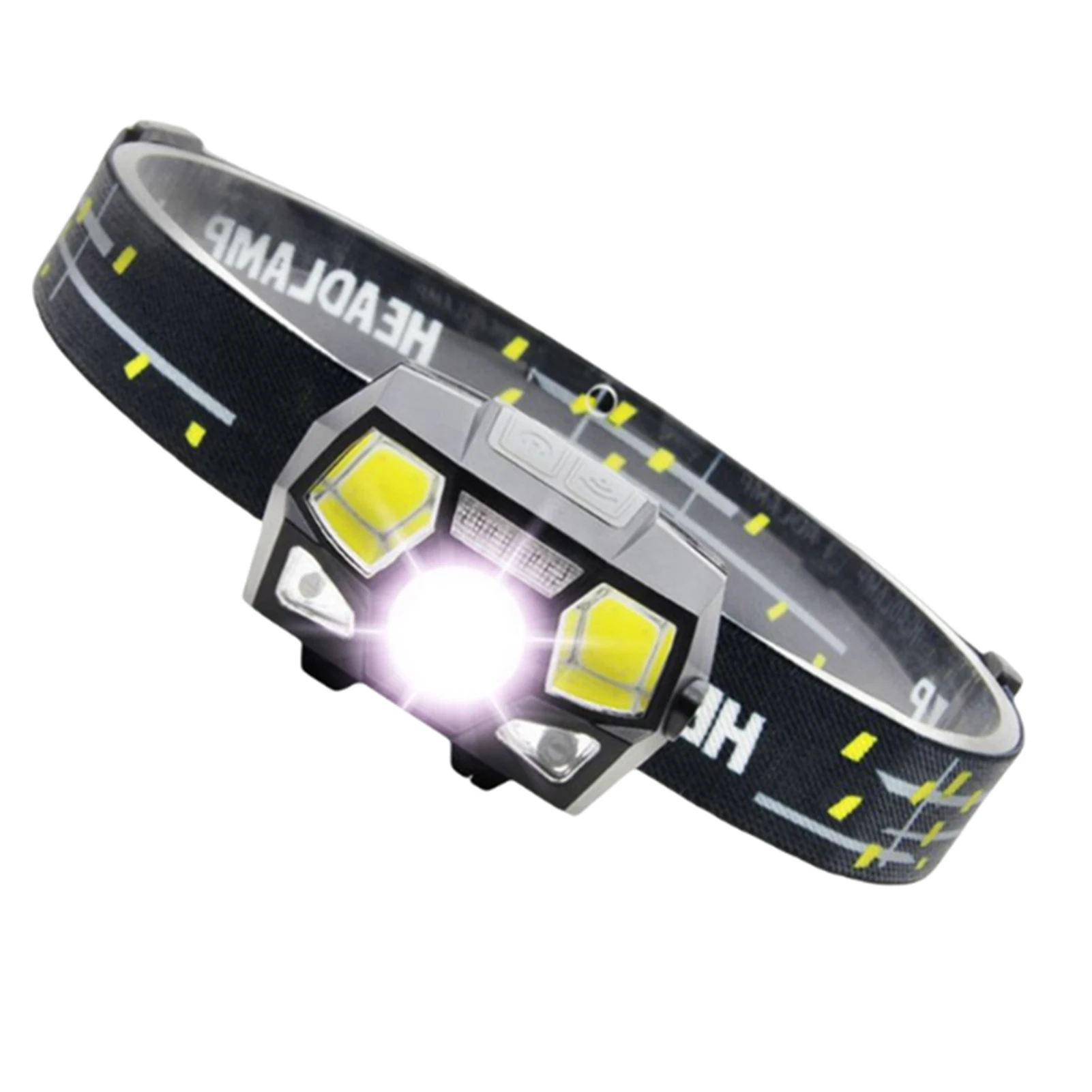 

Налобный фонарь с умным датчиком, Водонепроницаемый COB светильник с регулировкой 0-45 °, подходит для кемпинга, походов, путешествий