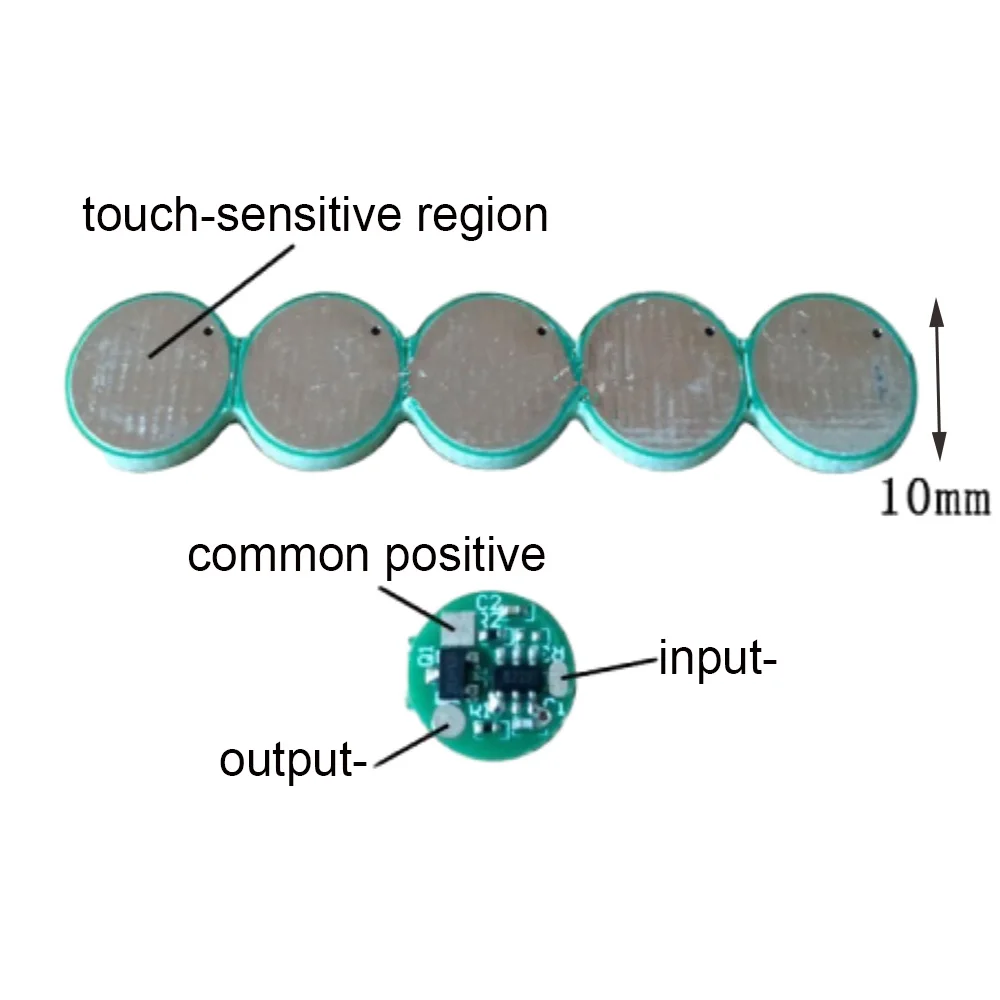 Сенсорный переключатель постоянного тока 5 В с питанием от USB 10 мм
