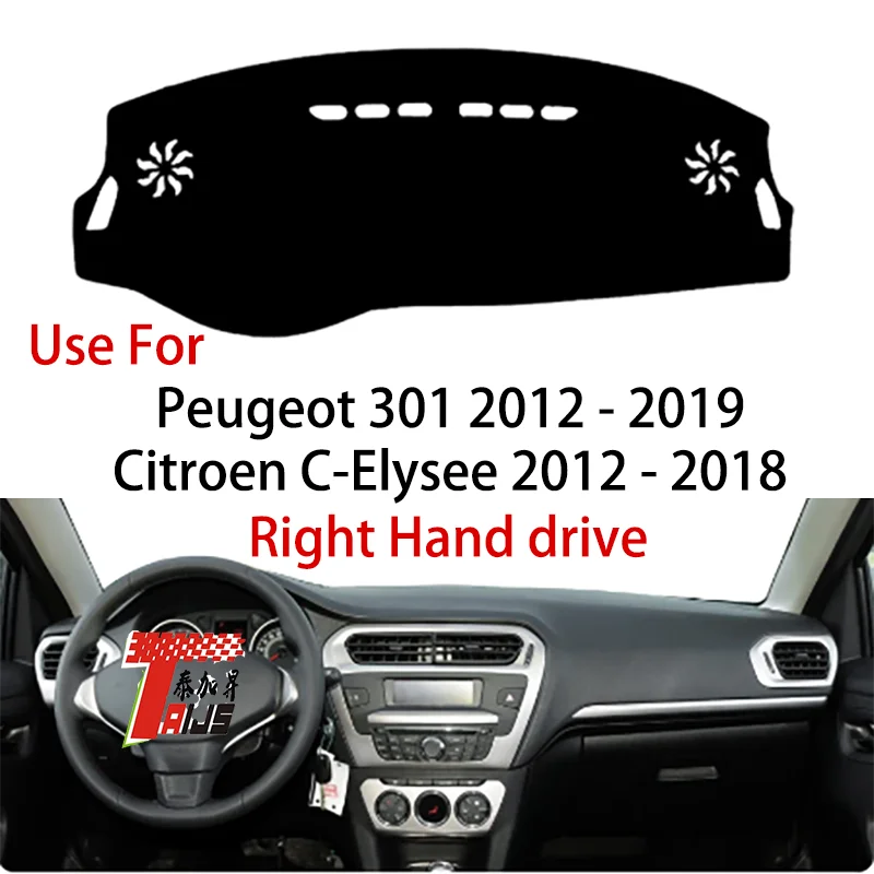

TAIJS Factory Classic Polyester Fibre Car Dashboard Cover For Peugeot 301 2012-2019Cirtoen C- Elysee 2012-2018 Right hand drive
