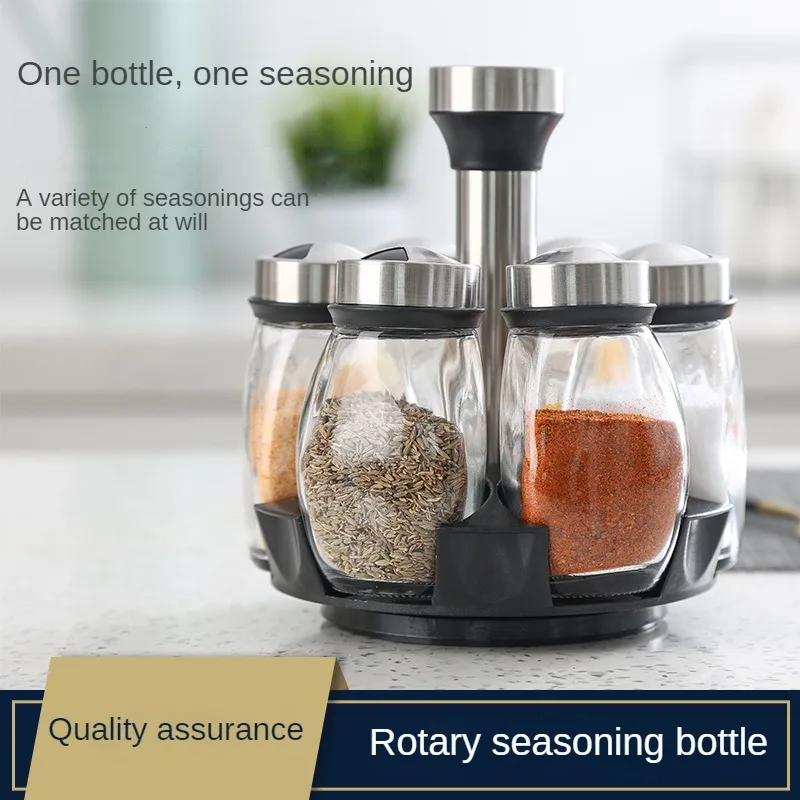 

Base Seasoning Bottle 7-piece Kitchenware Seasoning Bottle Combination Set Seasoning Bottle Seasoning Bottle and Jar Rotary