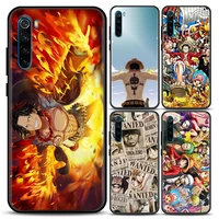 cartoon anime one piece ace luffy zoro phone case for redmi 6 6a 7 7a note 7 note 8 8a 8t note 9 9s pro 4g 9t soft silicone