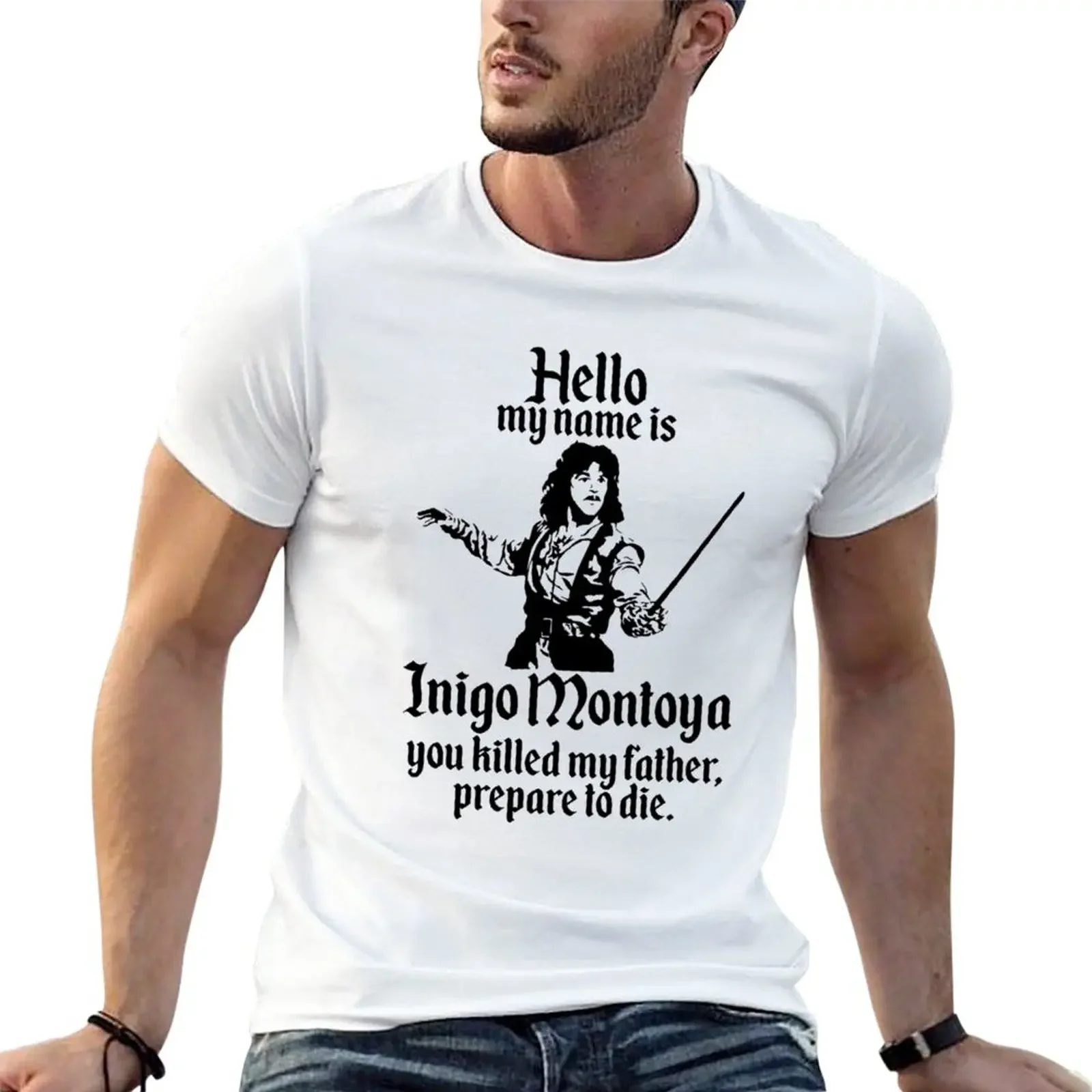 Новая футболка Hello my name is Inigo Montoya эстетическая одежда с аниме мужские милые топы