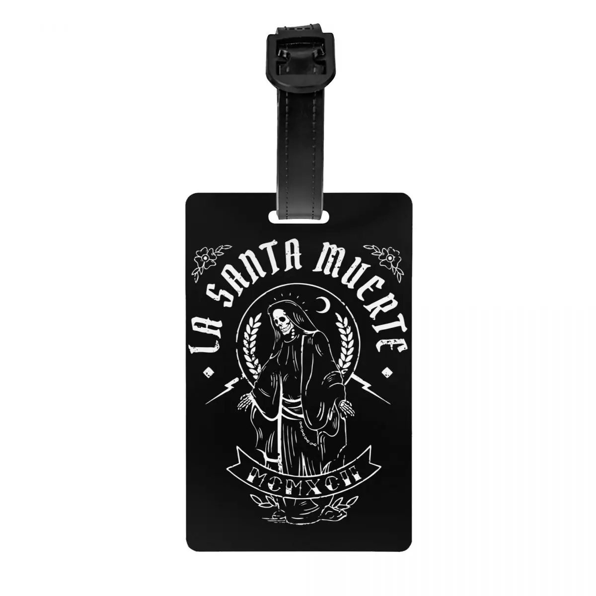 

Luggage Tag La Santa Muerte Suitcase PVC Travel Accessories Saint Death Skull Baggage Boarding Tags ID Address Luggage Bag Case