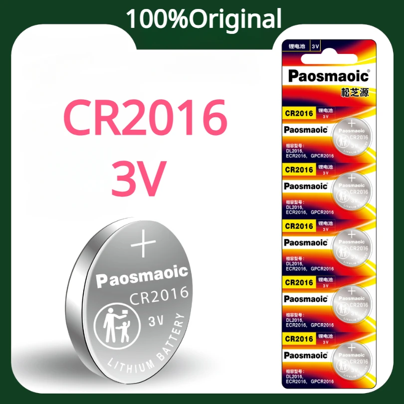 Оригинальные кнопочные батареи 3 в CR2016, модель LM2016 BR2016 DL2016, литиевая батарея для часов, электронных игрушек, калькуляторов Оригинальные кнопочные батареи 3 в CR2016, модель LM2016 BR2016 DL2016, литиевая батарея для часов, электронных игрушек, калькуляторов
