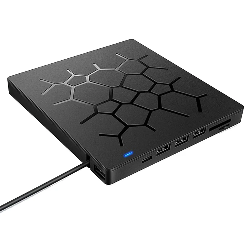 

External CD/DVD Drive USB 3.0 Type-C With SD/TF & USB3.0 Optical Drives For PC Laptop
