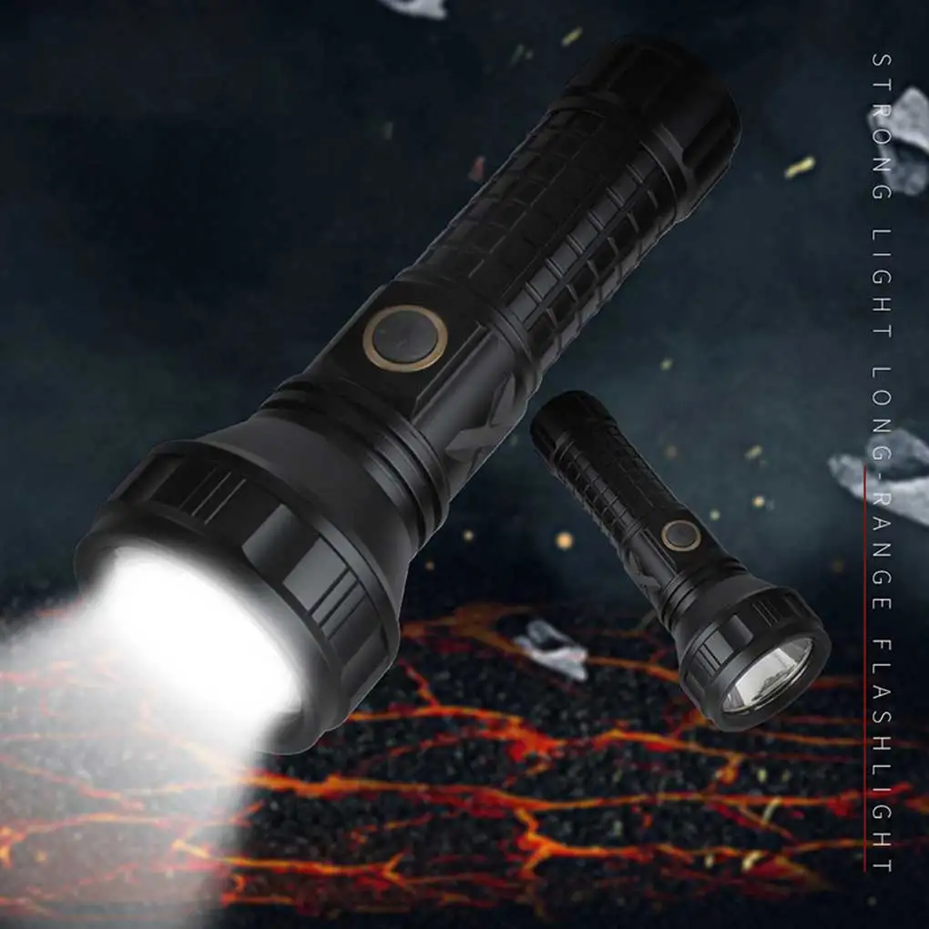 

LED Flashlight Adjustable Camping Lantern Waterproof High-power Highlight Flashlights Modes Torch for 3000mah Battery