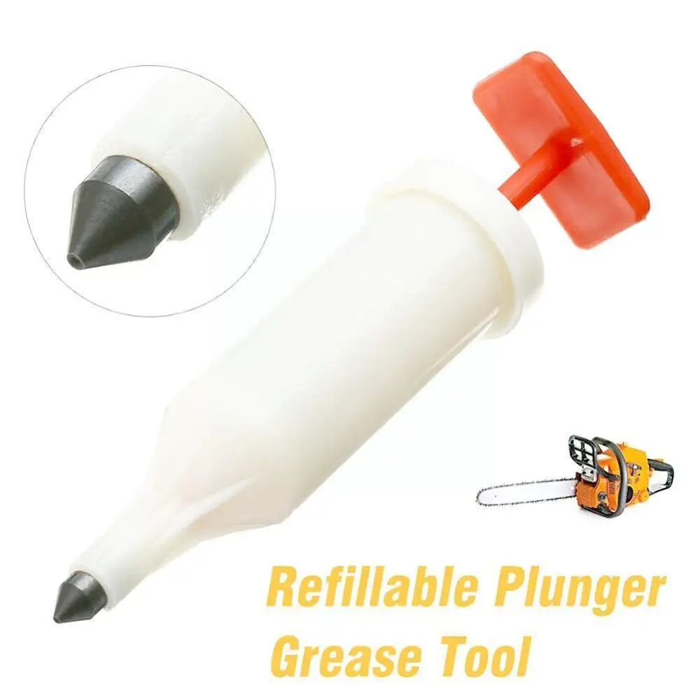 

Extends Bar & Chain Life Refillable Power Tool Accessories Gun Refillable Type Oz Grease 21ml 3/4 Type Plunger Chainsaw U5w4