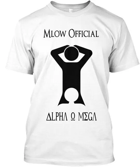 Официальная футболка Mlow высокого качества из 100% хлопка с коротким рукавом