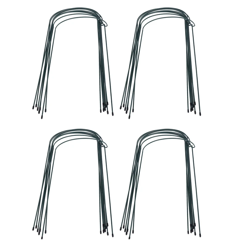 

Стойка для поддержки растений, полукруглые металлические опоры для садовых растений, 32 шт. в упаковке, зеленое кольцо для поддержки садовых растений, садовая граница