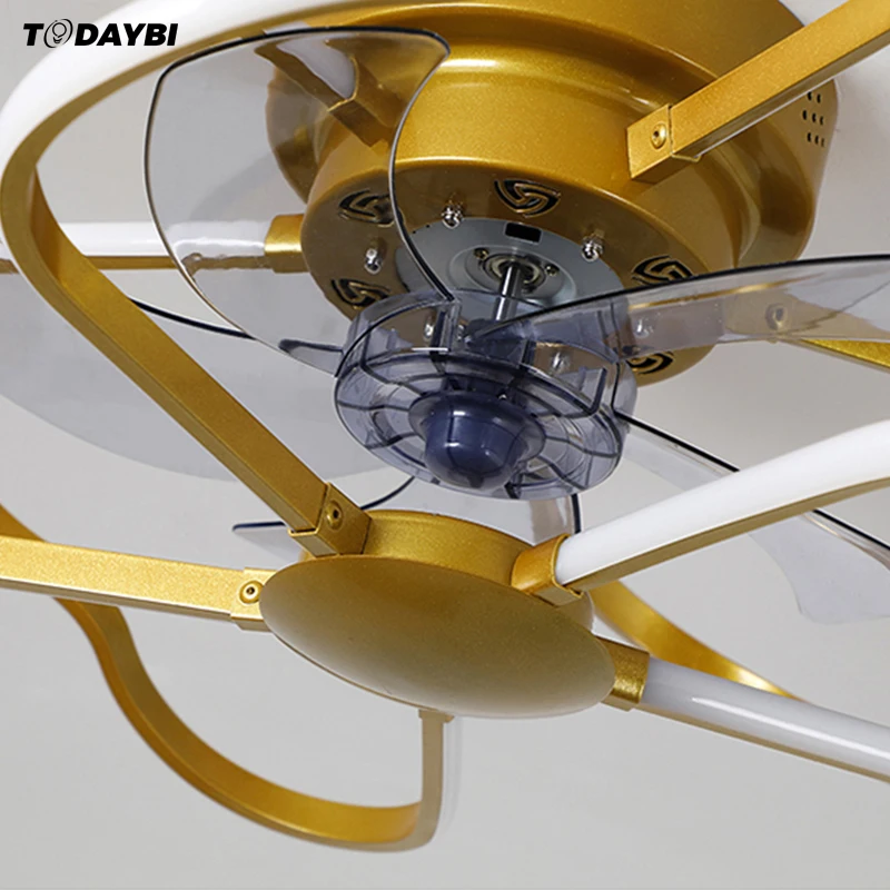 Современный умный потолочный светильник вентилятор с дистанционным управлением