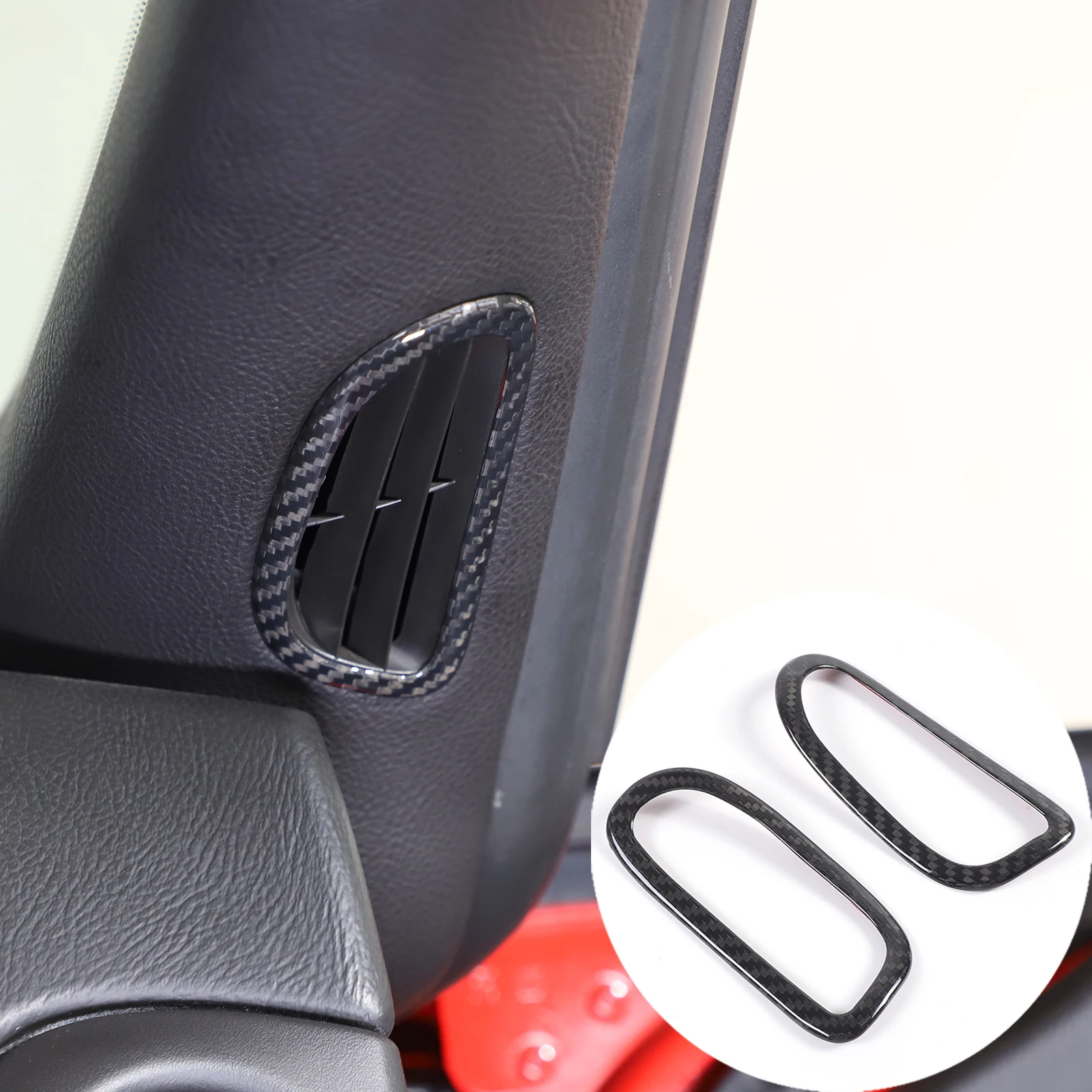 

Real Carbon Fiber Car A-pillar Air Vent Trim Frame Cover Sticker Trim for Chevrolet Corvette C6 2005-2013 Interior Accessories