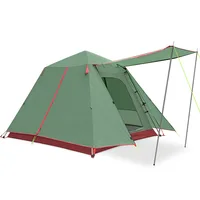 3 Person Family Travel Tent Waterproof Automatic Bracket Aluminum Pole Cabin Outdoor Camping Awning Canopy Doble Layer Tent