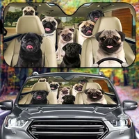 pug funny car sunshade dog car accessories pug decor gift for him fathers day lng242112a05
