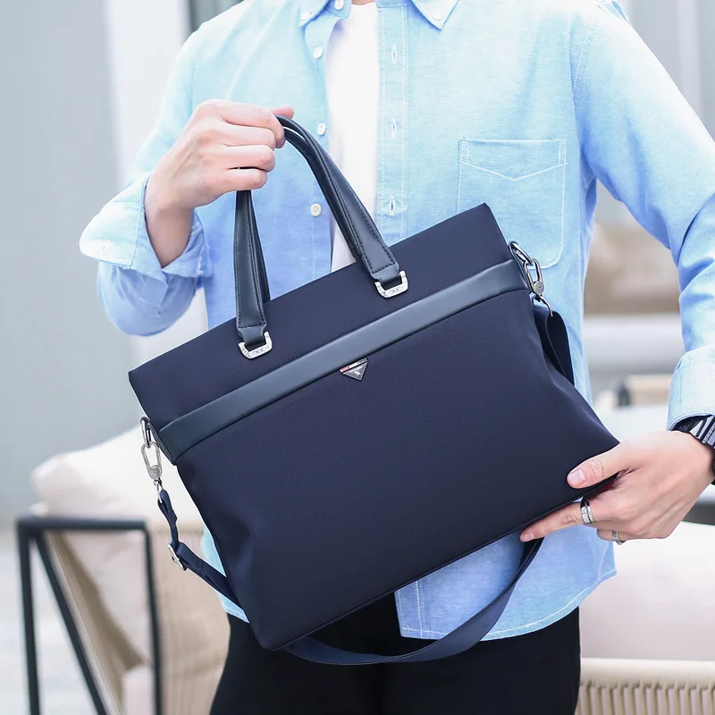 Fashion Men Briefcase High Quality Shoulder Bags Men 14 Inch Laptop Travel Crossbody Bags Male Waterproof Oxford Handbags