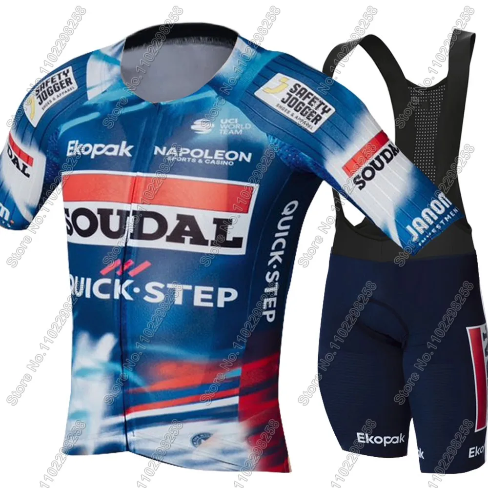 Team Soudal Quick Step Велоспорт 2025 Комплект Джерси Мужская Европейская Бельгийская