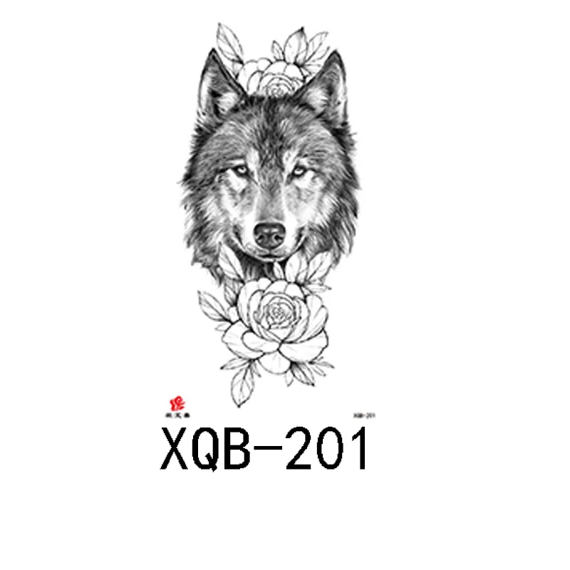 Водостойкая тату-наклейка на всю руку маленькая пол руки с рисунком цветка