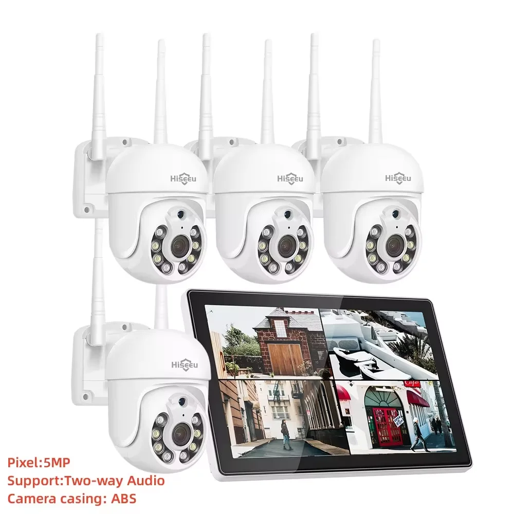 

Hiseeu 3/5MP 10-канальный NVR с 10-дюймовым монитором
