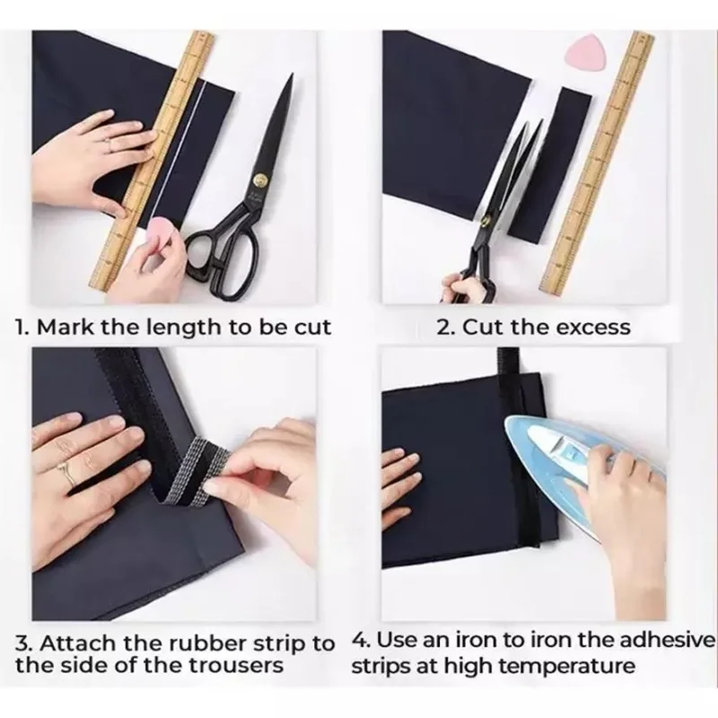 Самоклеящиеся быстросъемные штаны приклеиваются с помощью утюга на краях
