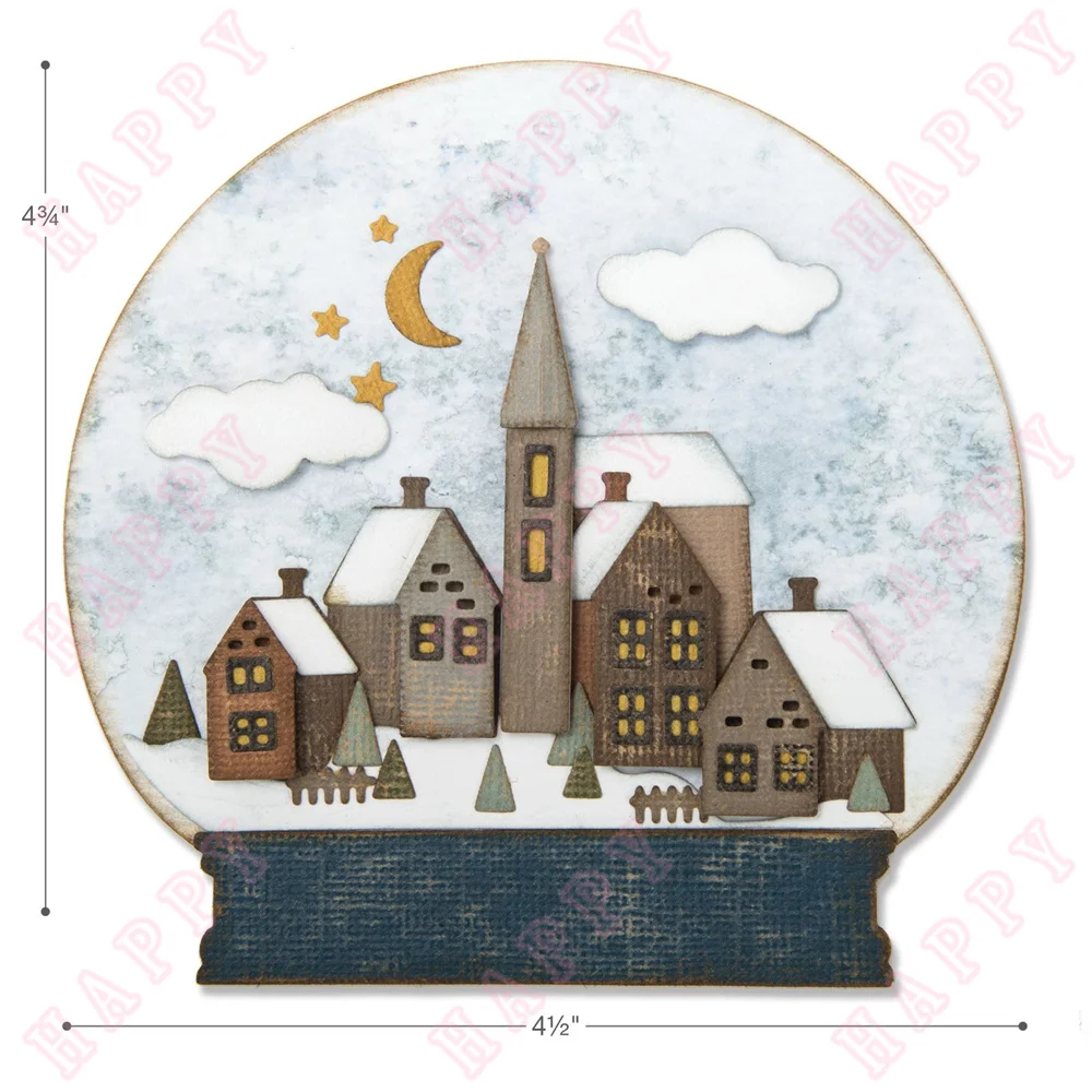 

Metal Cutting Dies Christmas Snowglobe Scrapbook Paper Craft Decoration Embossing Template DIY Greet Card Handmade 2022 Holidy