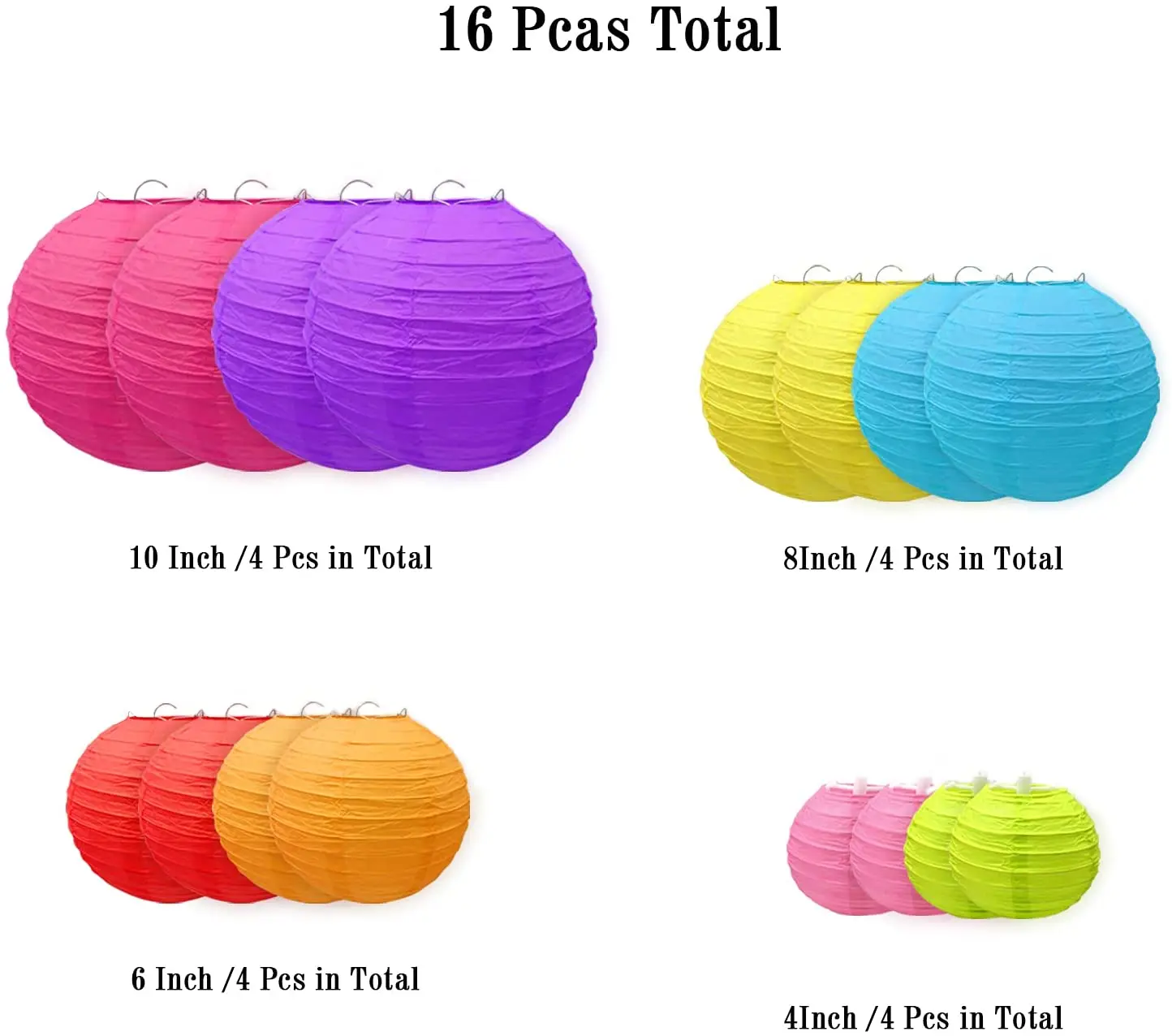 16 шт. бумажный фонарь красочный мини-бумажный шар 8 цветов Lampion для детей день