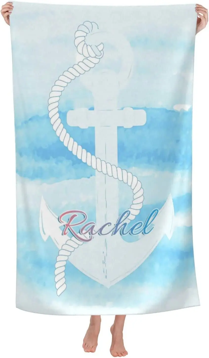 Sand Free Microfiber Customized Towel With Name Design Oversized Large Beach Towels