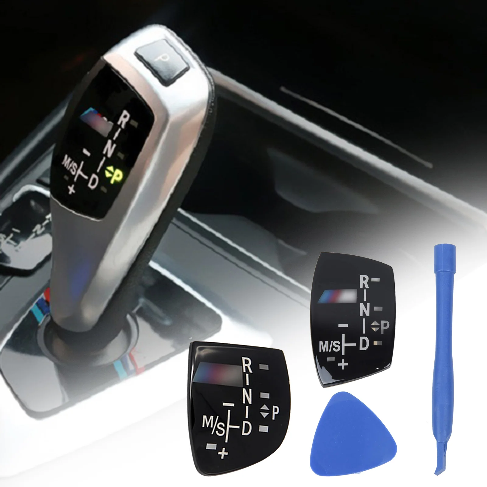 Автомобильная ручка переключения передач панель кнопка крышка эмблема наклейка