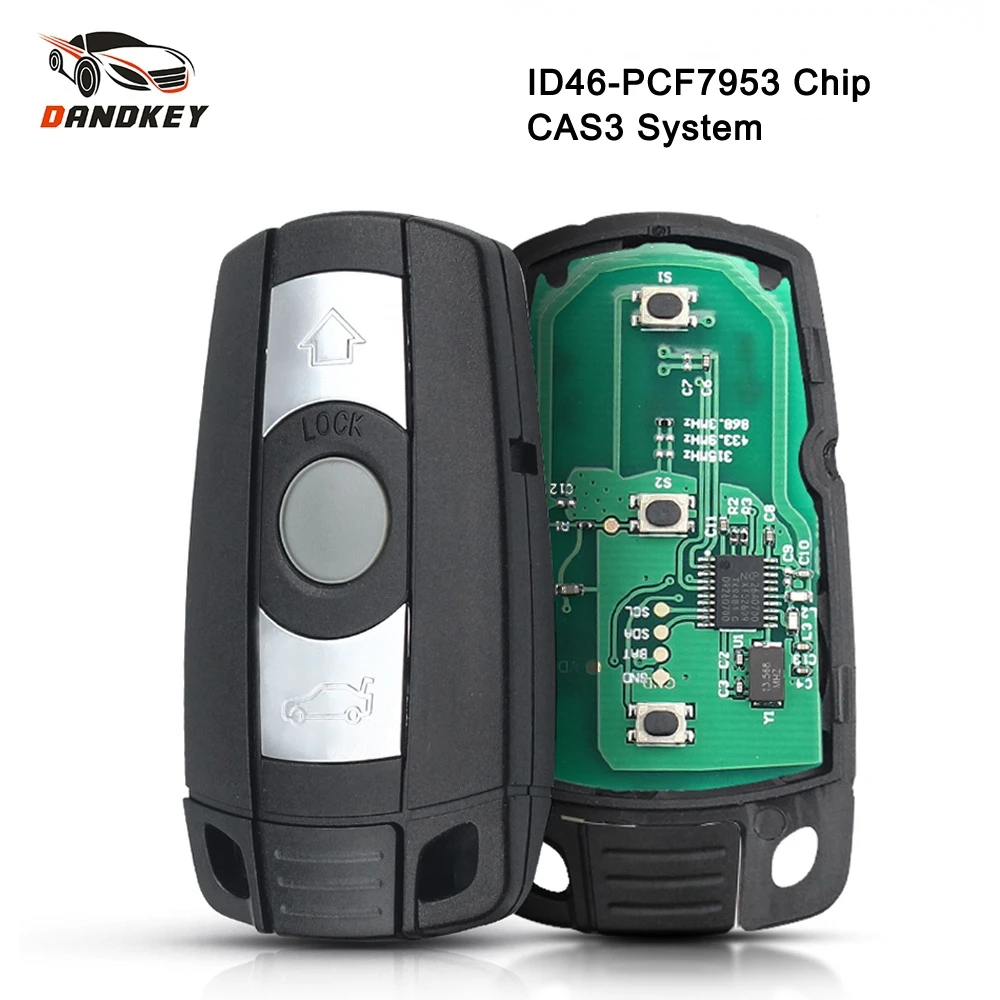 

Dandkey Car 868 МГц 3-кнопочный дистанционный ключ для BMW E60 E61 E70 E71 E72 E81 E82 E87 E88 E90 E91 E92 E93 KR55WK49123 Смарт-ключ