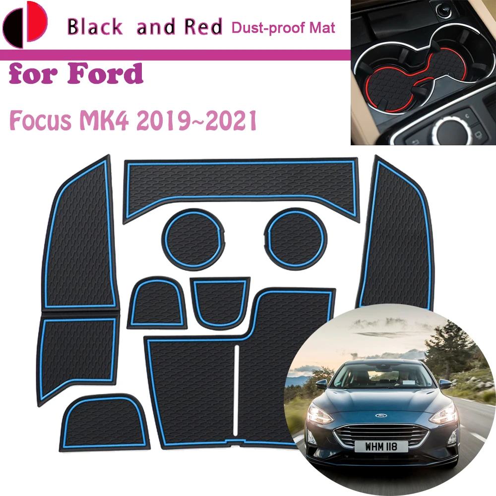 Резиновый дверной коврик с желобом для Ford Focus 4 IV MK4 2019 2020 2021 подушка хранения ворот