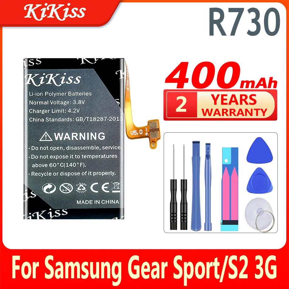 

400mAh R730 Battery for Samsung Gear Sport/S2 3G Version SM-R600 R730 SM-R730A R730V SM-R730S SM-R730T SM-R735T Batteries