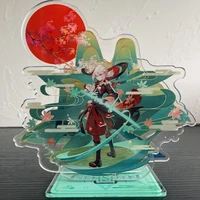 anime genshin impact venti cosplay acrylic game figure yae miko raiden shogun stand model plate desk decor fans collection gift