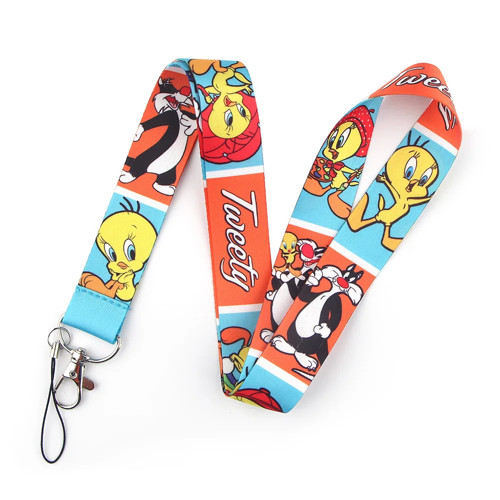 

Funny Cartoon cat Art Key Chain webbings ribbons Neck Strap for Phone Keys ID Card Cartoon Lanyards