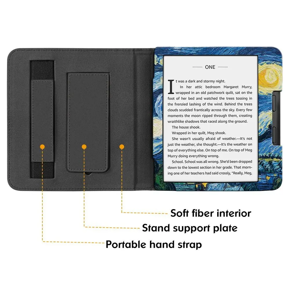7-дюймовый чехол для чтения рук из искусственной кожи противоударный N428 умный с