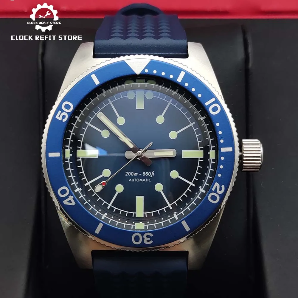 Часы мужские механические с сапфировым стеклом, 40 мм, 5 бар | AliExpress
