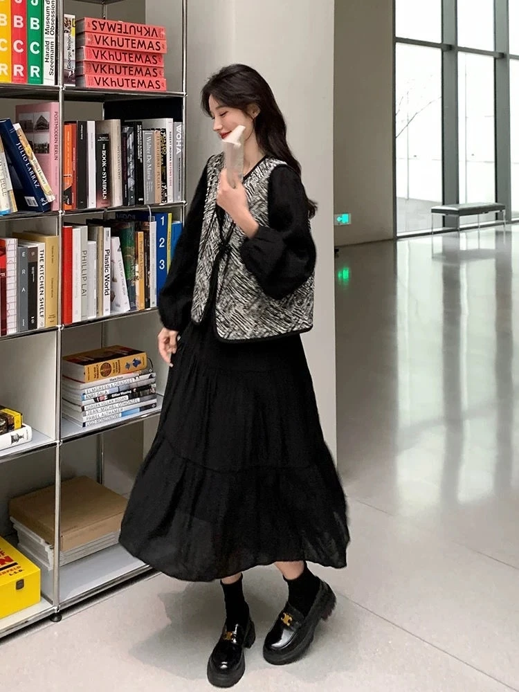 Осенний жаккардовый жилет для женщин на весну Новый китайский стиль Улучшенная