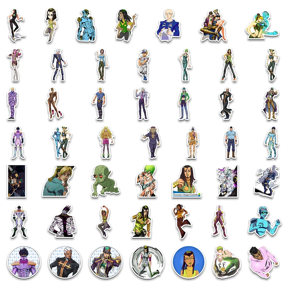10/50Pcs Anime JoJo Adventure Graffiti Stickers Guitar Motorcycle Luggage Suitcase Classic Toy Decal Sticker 2022 images - 6