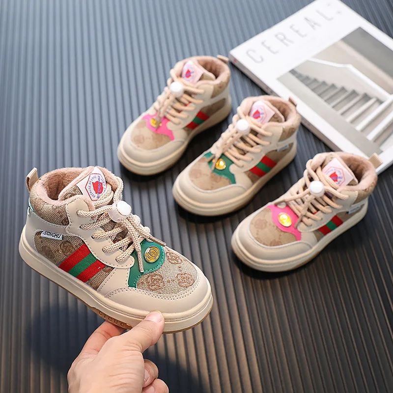 

High Quality Children's Canvas Sneakers Style for Kids During Their Active Playtime Girls' Cotton Shoes Boots Boy Padded Shoes
