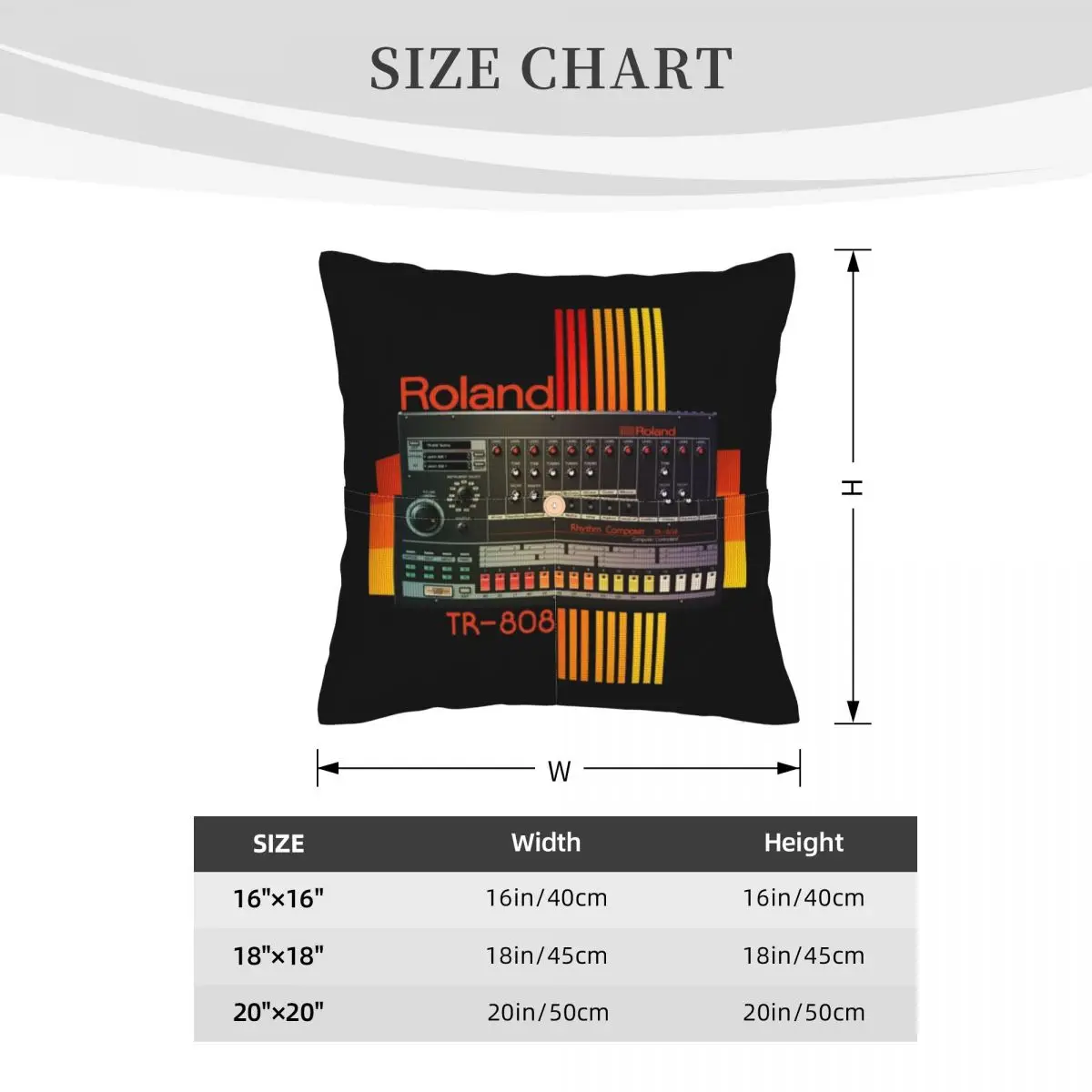 Наволочка для подушки Roland Tr-808 Drum Machine Model Square Linen, полиэстер, декоративная, для дома, для кровати, комфортная, декоративная подушка (art.: 3920d84fbc600) - 3920d84fbc600
