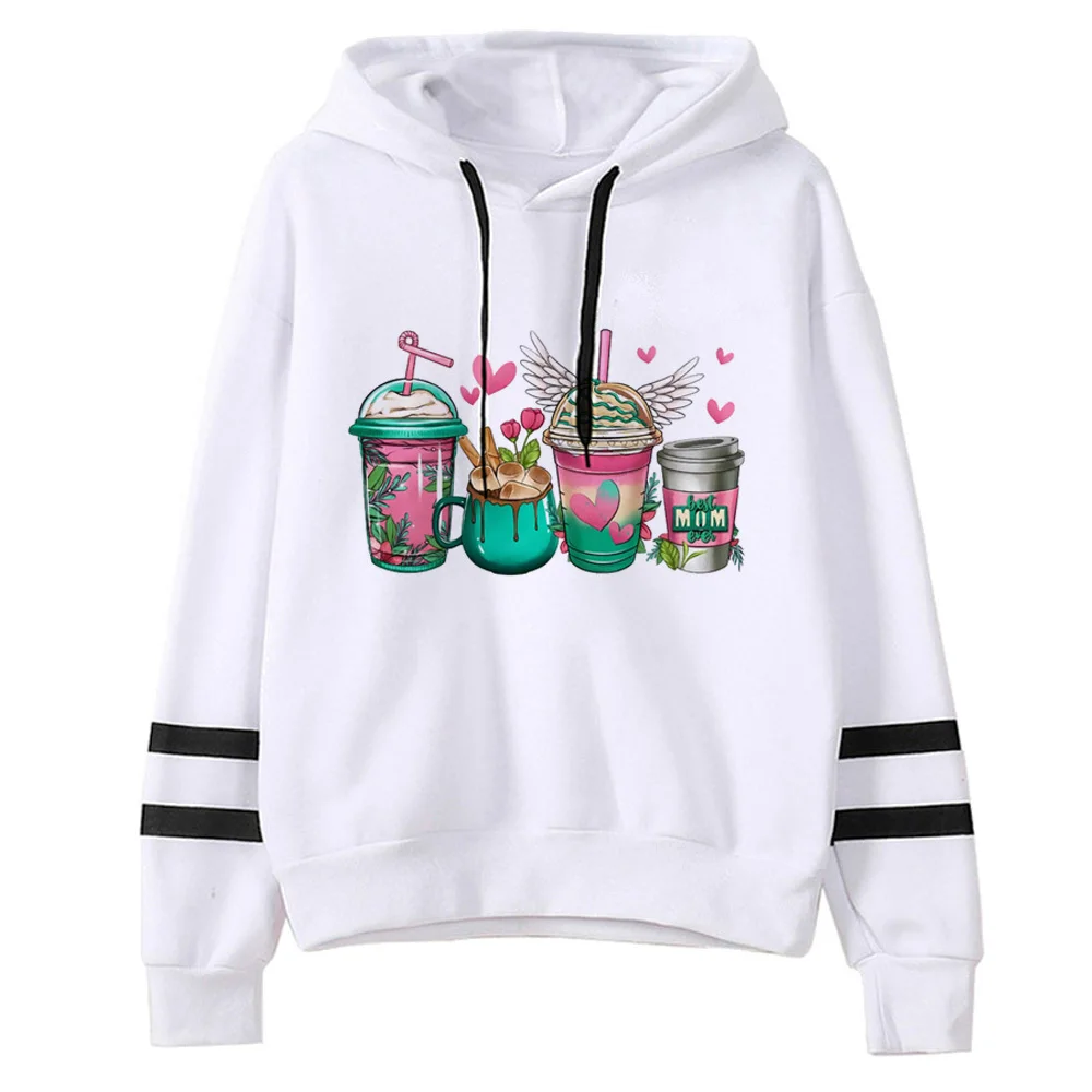 Толстовка с капюшоном Watermelon Coffee графическим зимним рисунком забавный свитер в