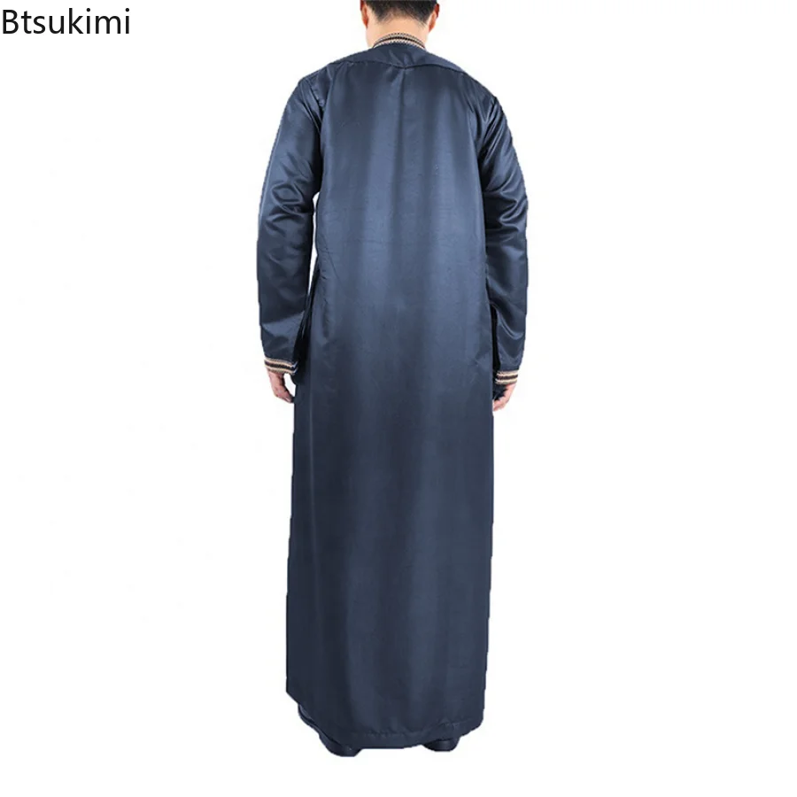 Muslim Fashion Abayas Islam Men Robe Muslim Dresses Djellaba Homme Fashion Solid Shirts Arabic Dress Ethnic Men's Clothing Gift