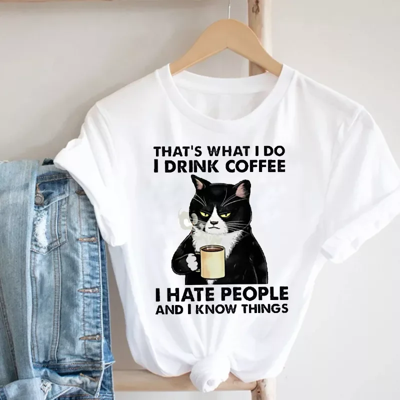 

Clothing Cat Funny Letter Cute Kawaii Fruit Cartoon Ladies Summer Clothes Print Tshirt Female Tee Top Graphic T-shirt