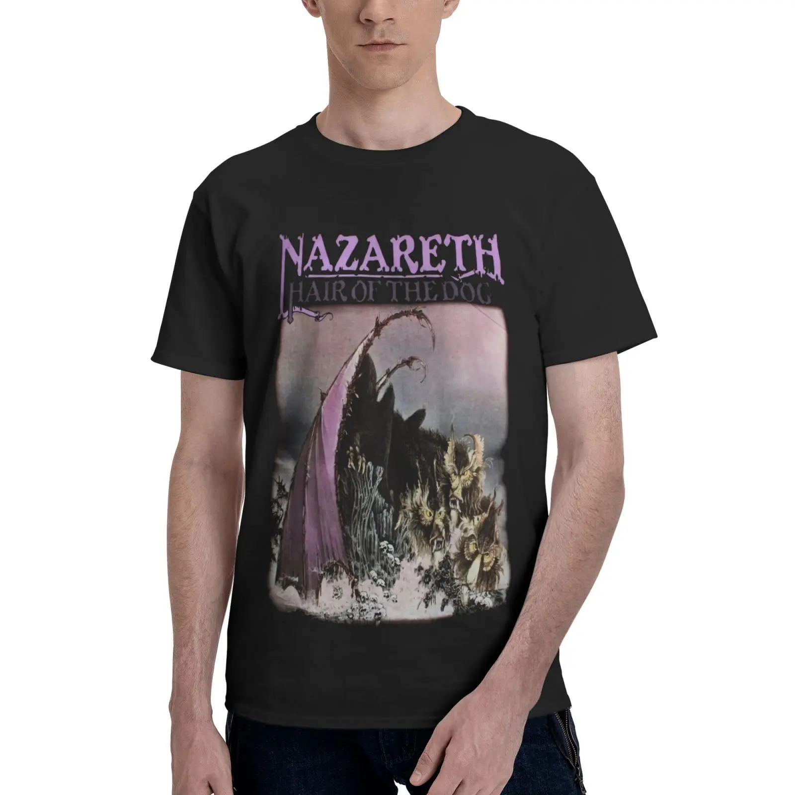 

Футболка мужская оверсайз с коротким рукавом и принтом «волосы собаки»