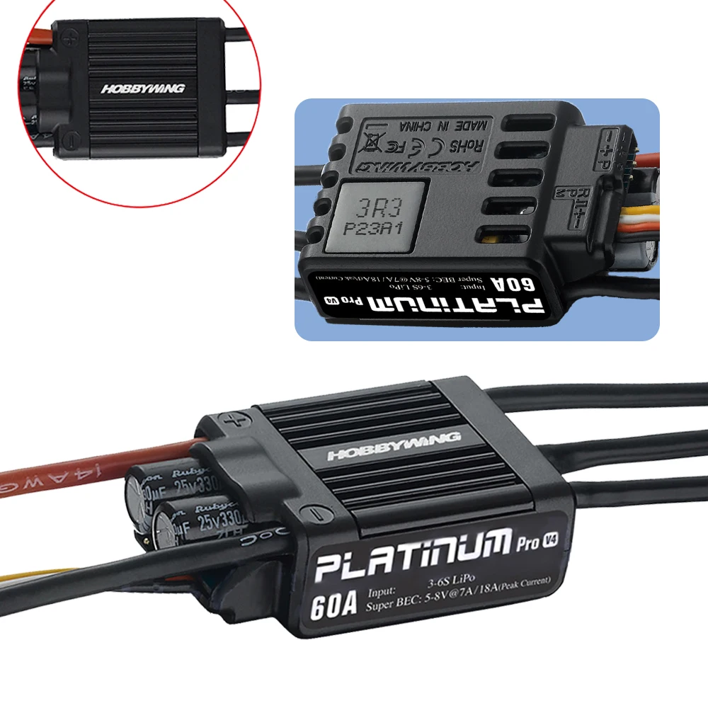 

(3S-6S) Platinum PRO V4 60A ESC встроенный BEC 5в-8в для 450-480 класса Heli (Пропеллер: 325-360 мм)
