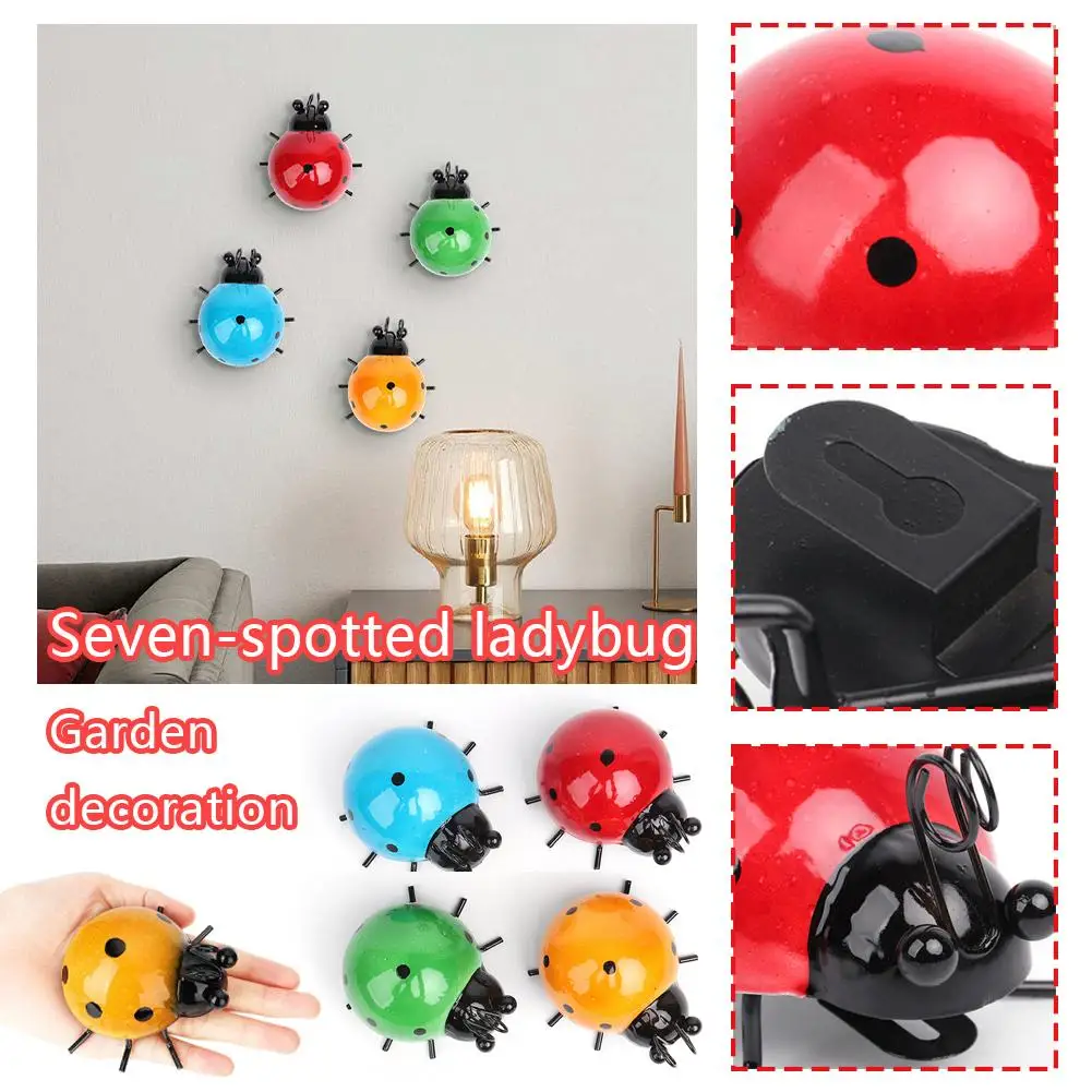 НОВАЯ мини-металлическая вешалка для забора с божьей коровкой и жуком настенное