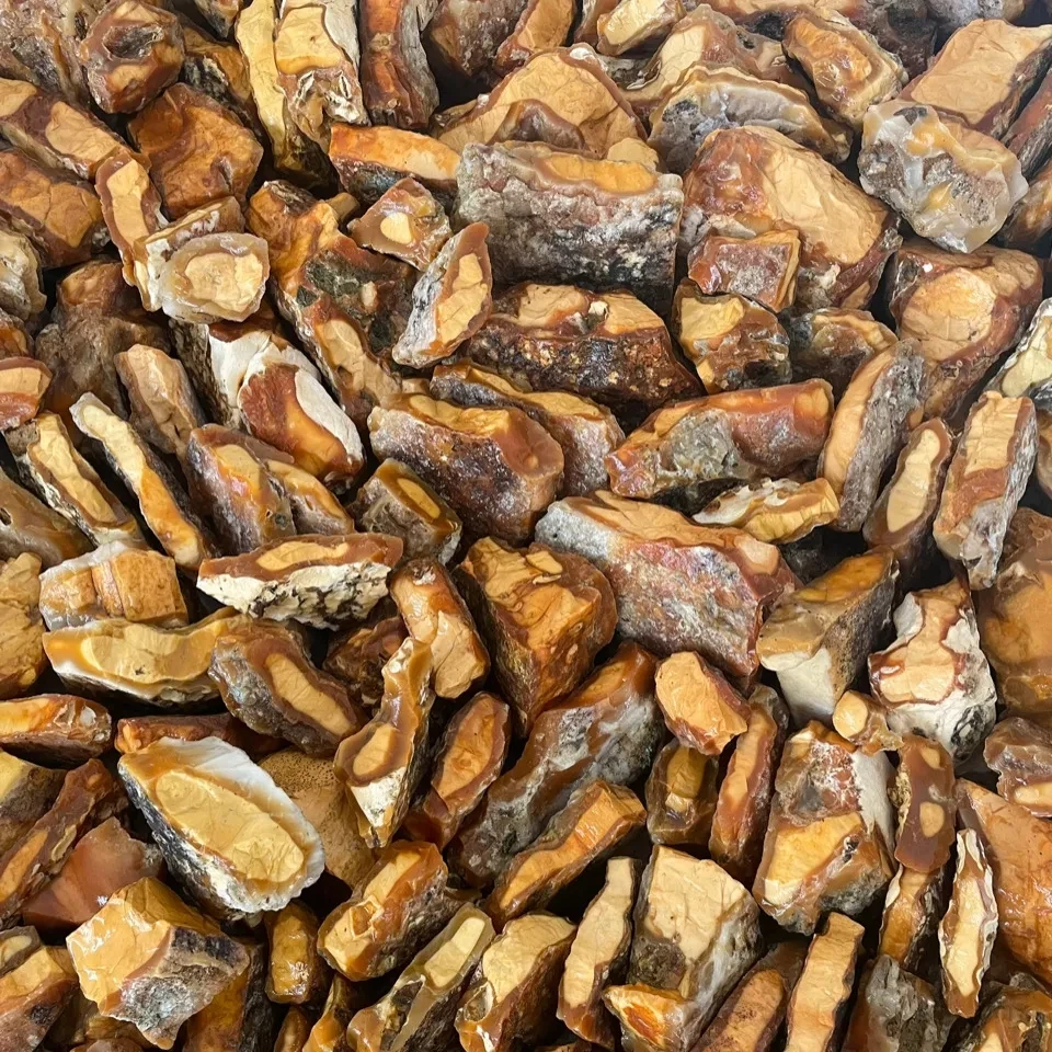 1Kg Nature Stone Burmese Huangshan Gluten Egg Yolk Raw Stone, Myanmar Topaz Raw Stone