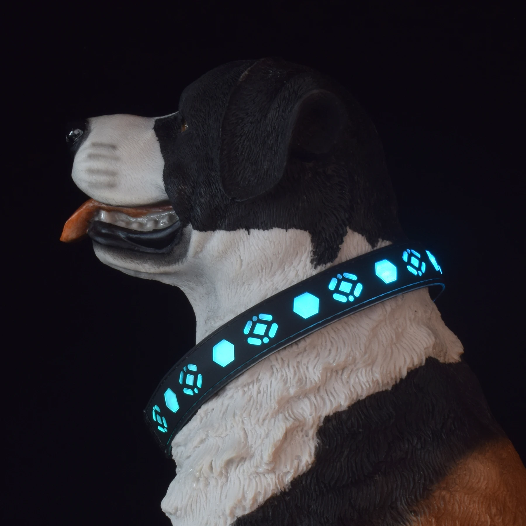 

Safety LED Dog Collar USB Rechargeable with 8 color changing 15 mode Flashing Light collar and leash