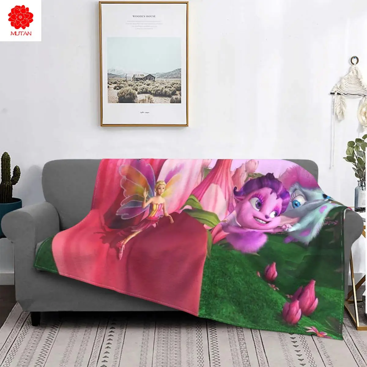 Красочное одеяло bibler, Фланелевое текстильное украшение, милое Аниме многофункциональное мягкое одеяло s для дивана, уличное плюшевое тонко...