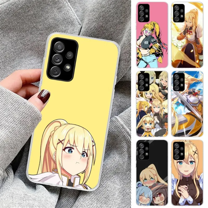 Прозрачный чехол Konosuba для телефона Samsung Galaxy S10 S21 S22 Plus Ultra A91 A51 A21S A12 - купить по