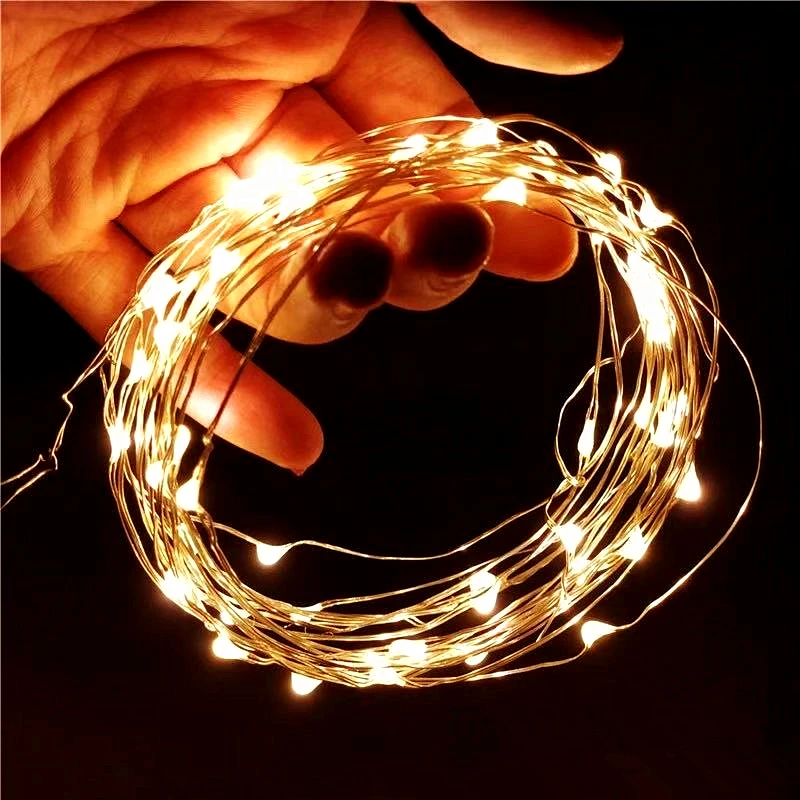 

Led Fairy Lights Copper Wire String 2M 5M 10M Holiday Outdoor Lamp Garland Luces for New Year Christmas Wedding Party Decoration